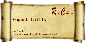 Rupert Csilla névjegykártya